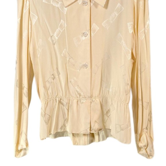 Vintage Norma Walters Silk Peplum Blouse - Picture 3 of 6